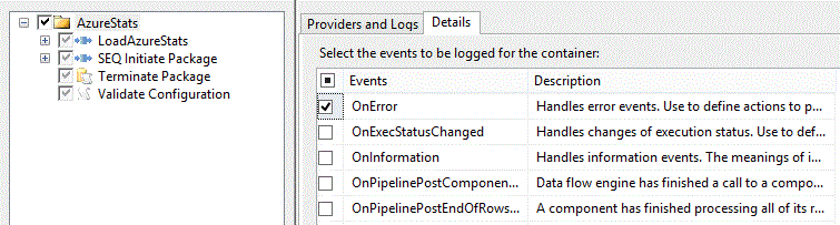 SSIS Logging Configuration Step 2